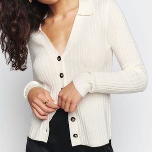 Reformation Centro Cashmere Ribbed Sweater